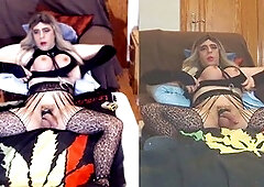 Cosplaying and getting drained on the bed