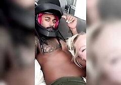 Sloppy Interracial Oral-sex From PAWG Golden-haired