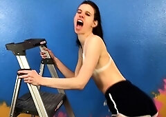 Amateur Webcam Teen Flashes Masturbates