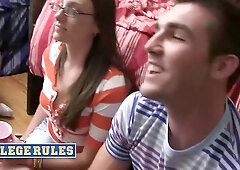 COLLEGE RULES - Watch These Naughty College Girls Suck Some Dick Like There Is No Tomorrow - Melanie Hicks