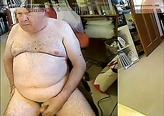 Gay masturbation, fat masturbation, grandpa handjob