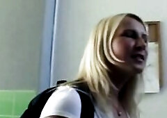 Blond Sucks Wang and Gets Screwed Hard Outdoors