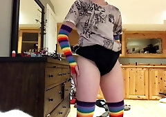 Femboy stripping and getting his ass fucked for you ❤️