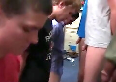 Hazed college freshers playing gay sex games