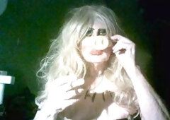 Sissy fuckpig Sarah Millward in a scene of domination and submission humiliation