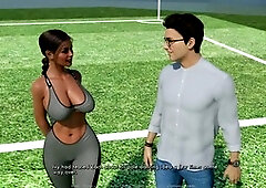 College football player gets down with the ladies in a wild visual novel
