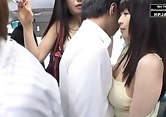 Hot Asian Babes On The Bus