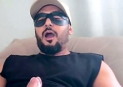 Boy moaning loudly with lust and masturbating intensely.