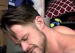 Hot DILF and one of his co-workers enjoy some private moments together