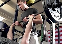 Falcon Studios - Latino Roman Todd plus Alexander Muller sensual kissing