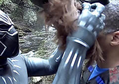 Black Panther Fucks And Breeds Tight Black Hole Outdoors