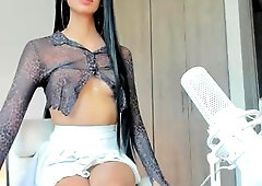 Softcore solo with cute asian chick Akane Ozora