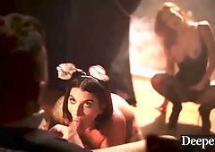 Maitland Ward is having outstanding hump sesh in the night pub, with some random nasty people