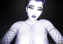 Breasty CG Comics Wench Double-Teamed: Gagging on Shlong Whilst Booty Gets Wrecked