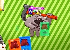 Cartoon monster, big dick blowjob, cartoon gay