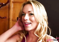 Busty blonde takes cocks in her mouth