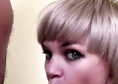 Short Haired Youthful Hotty Amy Days sucks knob With Her Marvelous blue eyes & uses these cute stripped feet to give a hawt butt footjob! Her Full