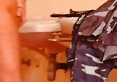 Nasty Gay Guys Threeway Banging In WC