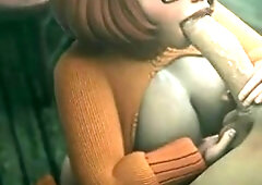 Hot 3D redhead licking a pussy while getting fucked