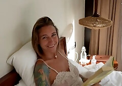 Amateur Polish couple celebrates their first-time excursion to Bali with steamy poolside sex