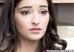 Emily Willis nasty nature helped her strike a admirable deal with an office after this babe was caught stealing All this babe has to do is get drilled