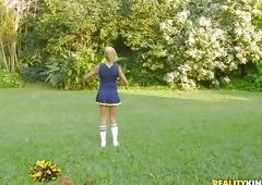 Sexy Lesbians Cheerleaders Play With Their Cunts