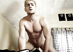 Muscled Muscular Teen with Biggest Rod Masturbation