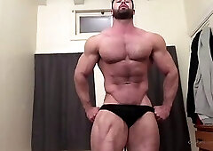 Straight Alpha Hairy Bodybuilder Muscle Worship (3/4)