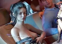 Porn game, fucking in car