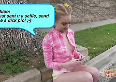 Chloe Cherry plays the innocent college girl who turns wild during a steamy dorm hook-up