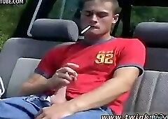 Outdoor threesome amazing twinks in pick up