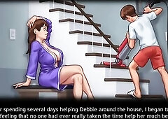 Anon gives Debbie a surprise massage - summer time saga gameplay