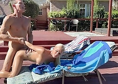 Mummy, big tits milf, platinum-blonde
