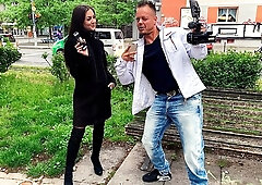 Big-bottomed lady on high heels Lullu Gun is jumping on a dick