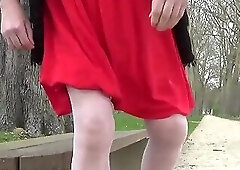 tranny travesti sounding urethral outdoor outfit 34a