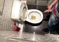 Peeing with a semi full salute