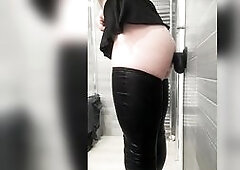 Sissy Femboy banged by massive ebony sex toy in mini petticoat