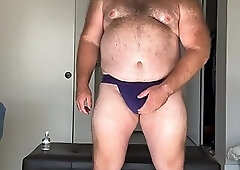 Big Beefy bear solo cum