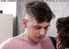 Tiny titted anal lover mother I'd like to fuck craves her students large penis