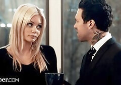 Spicy babe with big booty Riley Steele likes hard fuck so much