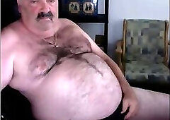 Grandpa cum on cam