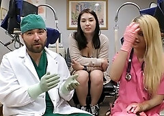 Medical fetish, leg restraints, behind the scenes
