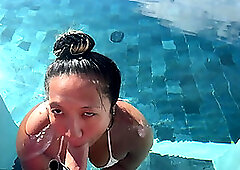 Public BJ at Infinity Pool in Costa Rica