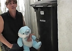 Sasha Strokes the shemale officer