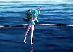 Delightful shemale cutie dances with her gorgeous body and prick