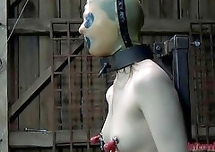 Slave slut all banged up awaits more pain BDSM porn