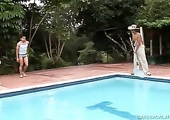 Latin Twinks Poolside Bareback Fuck