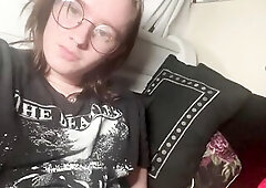 Using a Wand Dildo on my Soaked Tdick & Cunt