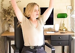 Charlie's hungover interviews proceed as that babe explains what mischief that babe got up to in a pool the night previous to and why pool sex is