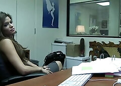 Office sweetheart assistant gets drilled by her boss with jizz flow in her throat.